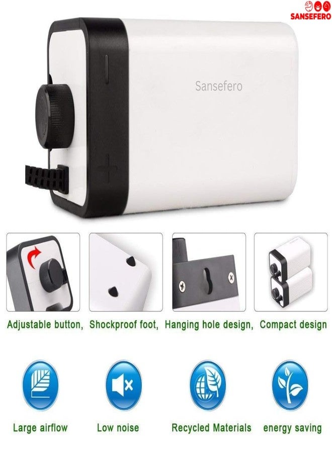 SANSEFERO مضخة هواء أحادية الاتجاه فائقة الهدوء من بريمير بلانتس، مزودة بتدفق هواء قابل للتعديل، مناسبة لأحواض أسماك الزينة، مع أنبوب هواء بطول مترين وحجر هواء واحد (CT-101) أحادي الاتجاه - Image 3